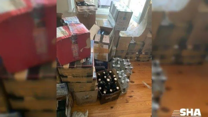 Polis, evde sahte içki üretimi yapan şahsa göz açtırmadı