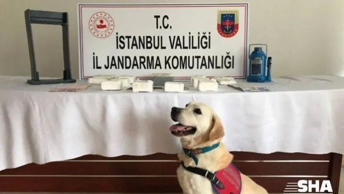 Aracın bagaj kısmına saklanmış yüklü miktarda uyuşturucu çıktı