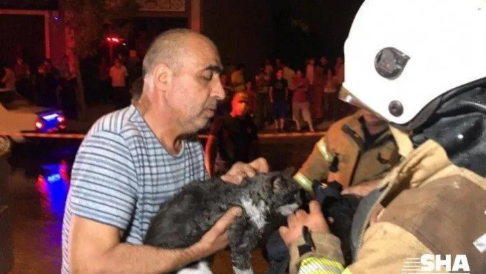 Ataşehir'de işçilerin kaldığı konteynerde korkutan yangın