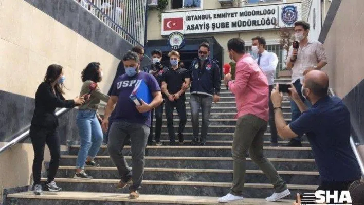 Çakarlı aracı ile trafikte terör estiren maganda adliyeye sevk edildi