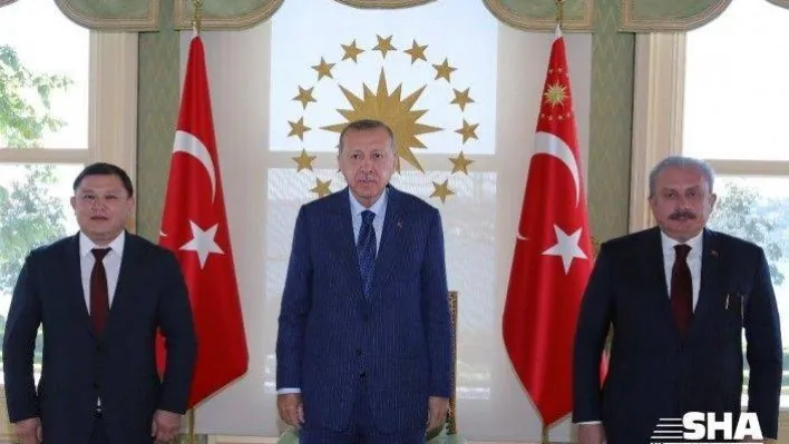 Cumhurbaşkanı Erdoğan, Kırgızistan Meclis Başkanı Dastanbek Cumabekov'u kabul etti