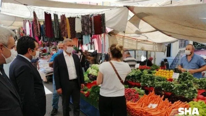 Üsküdar Belediye Başkanı Türkmen maske takana ayrıcalık istedi esnaf kabul etti