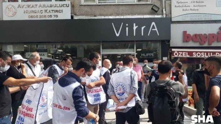 Bakırköy Belediye çalışanları, Başkan Bülent Kerimoğlu'nu protesto etti
