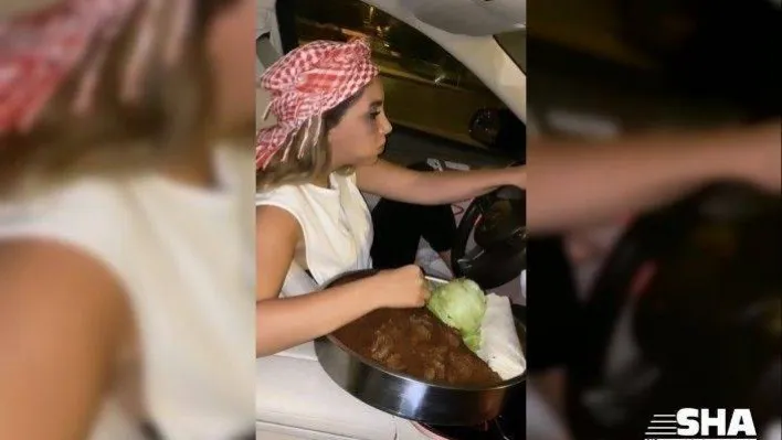 (Özel) İstanbul trafiğinde 'çiğ köfteli' kadın trafik magandası kamerada