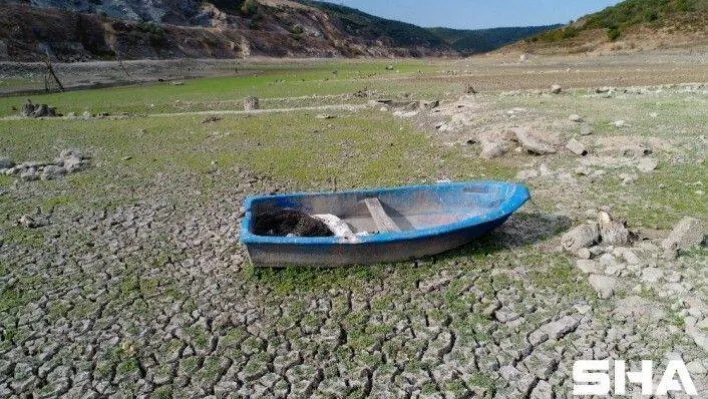 (Özel)S azlıdere Barajı'nda korkutan görüntü