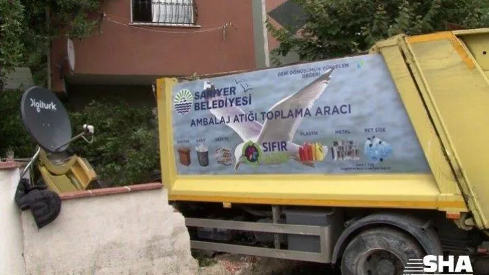 Sarıyer'de çöp kamyonu ortalığı savaş alanına çevirdi