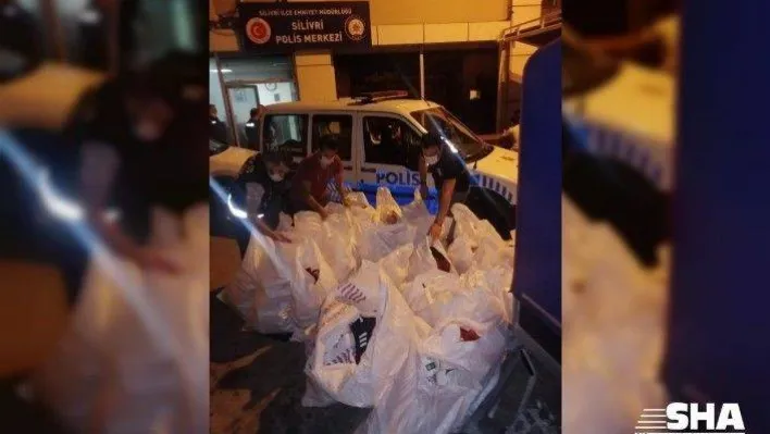 Silivri polisinden 250 bin TL'lik &quotsahte markalı&quot ayakkabı operasyonu