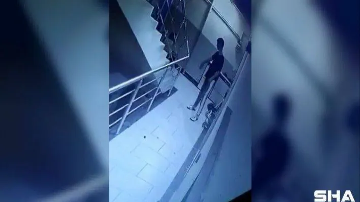 (Özel) Apartmana giren iki şahsın ayakkabı çaldığı anlar kamerada