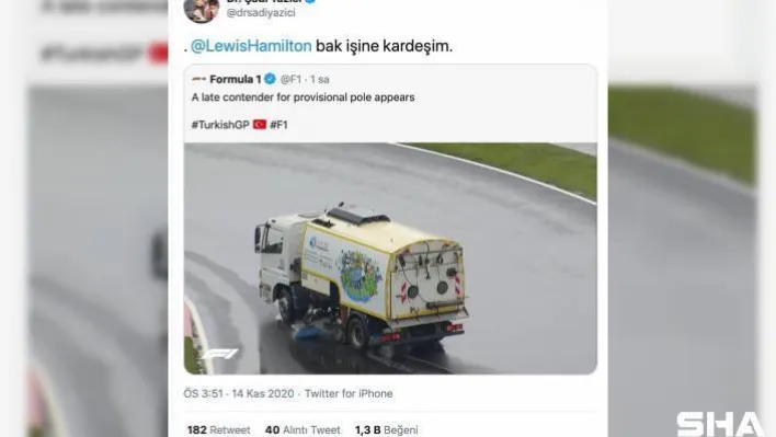 Tuzla Belediye Başkanı Yazıcı'dan Hamilton'a temizlik aracıyla cevap: 'Bak işine kardeşim&quot