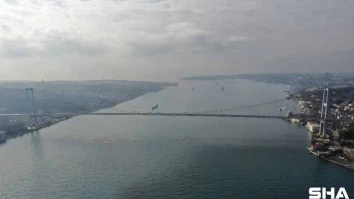 15 Temmuz Şehitler Köprüsü ve Eminönü Meydanı'ndaki sessizlik havadan görüntülendi