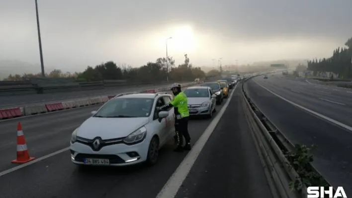 15 Temmuz Şehitler Köprüsü'nde kısıtlama denetimi yapıldı