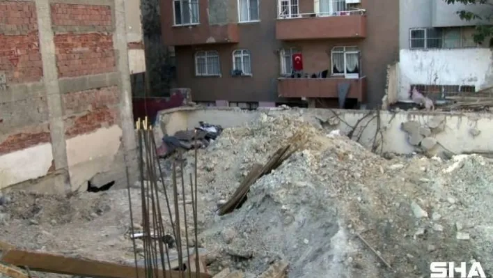 Bahçelievler'de inşaat çalışmasında temeli zarar gören 34 yıllık bina boşaltıldı