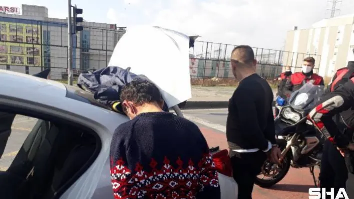 Eyüp'te uygulama noktasından kaçan şahıslar Başakşehir'de yakalandı