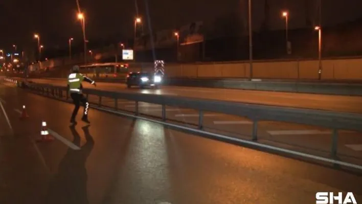 İstanbul'da trafik ekipleri gece boyu kısıtlamaya yönelik denetim gerçekleştirdi