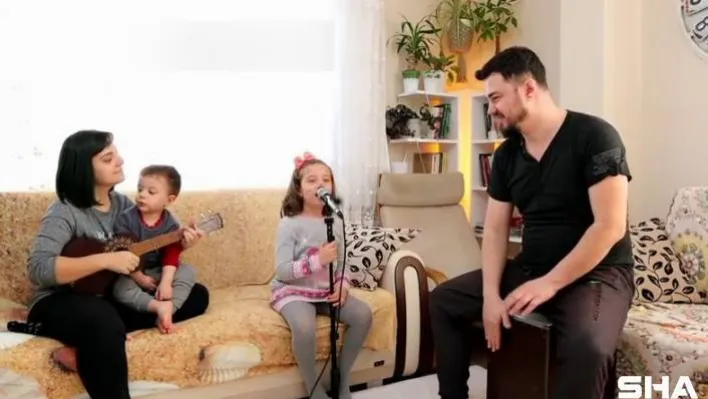 Korona virüs kısıtlamasında ailece müzik grubu kurdular, izlenme rekoru kırdılar