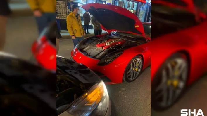 (Özel) İstanbul'da 5 milyon liralık ultra lüks otomobil yolda kaldı