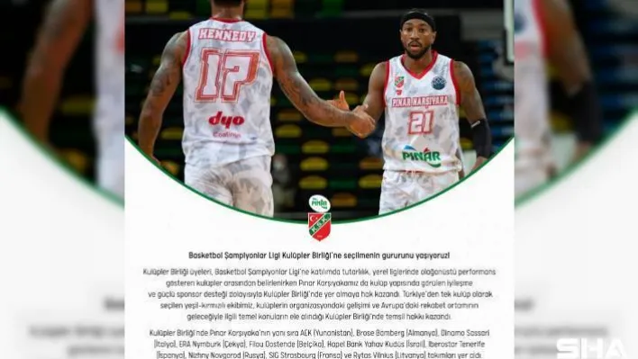 Pınar Karşıyaka Basketbol Şampiyonlar Ligi Kulüpler Birliği'ne seçildi