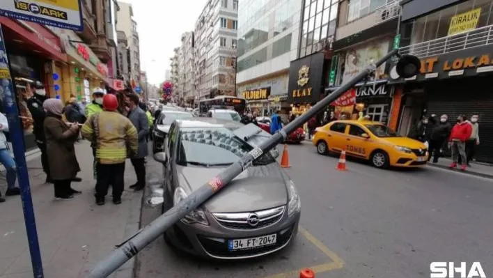 Şişli'de dehşete düşüren olay: Ölümden saniyeler ile kurtuldu