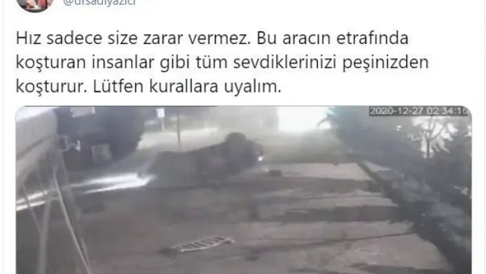 Tuzla'da otomobilin takla atarak uçtuğu anlar kamerada