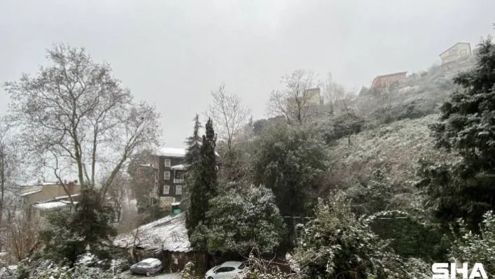 Beyaza bürünen Sarıyer'de kartpostallık görüntüler oluştu