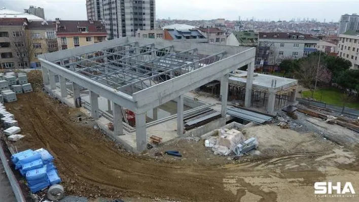 Küçükköy Yarı Olimpik Yüzme Havuzu'nun inşaatı hızla yükseliyor