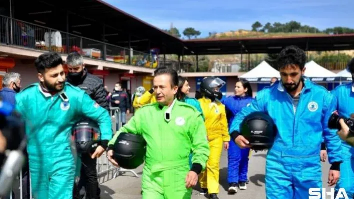 Sağlıkçılar, Başkan Yazıcı ile karting yarışı yaptı