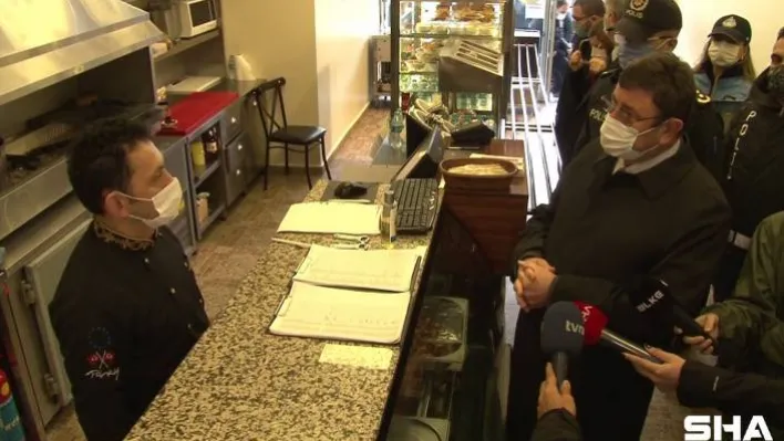 Şişli'de kafe ve restoranlara korona virüs denetimi