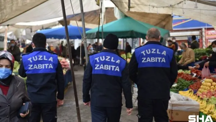 Tuzla'da korona virüs denetimleri devam ediyor
