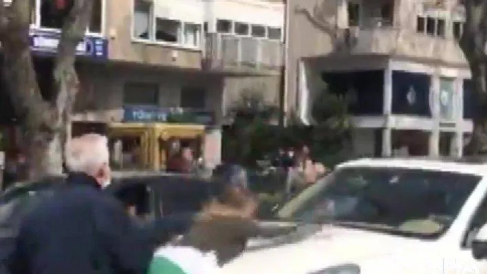 Bağdat Caddesinde bunalıma giren genç kadın sürücülere zor anlar yaşattı