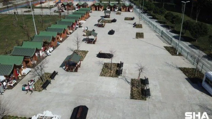 Hünerli eller çarşısı yeni yerinde hizmet vermeye başladı