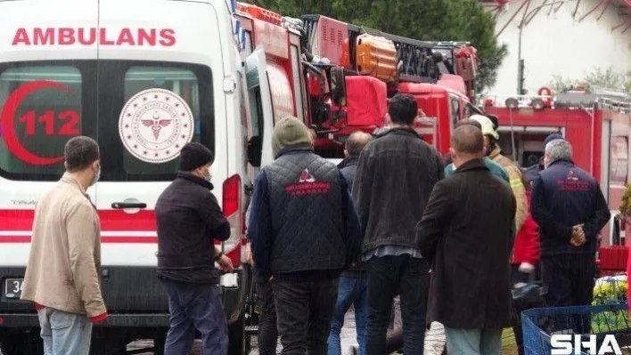 (Özel) Pendik'te fabrikada tiner kazanı patladı, 1 işçinin vücudu yandı