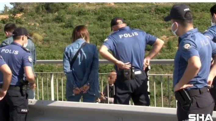 (Özel) İntihar teşebbüsünü izlerken kaza yaptı, yardımına olay yerindeki polisler koştu