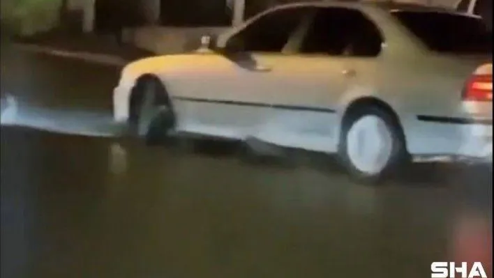 (Özel)- Maltepe'de kısıtlamayı fırsat bilip drift atarak ilerledi