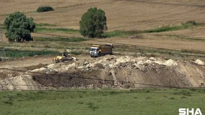 Kanal İstanbul şantiyesinden alınan hafriyatlar, yeni yollar için kullanılıyor