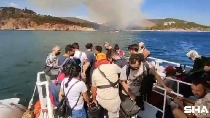Heybeliada'da yangın sonrası tahliyeler başladı