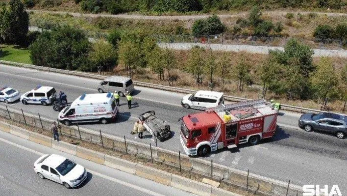 Kartal'da aşırı hızlı giden otomobil takla attı: 1 yaralı