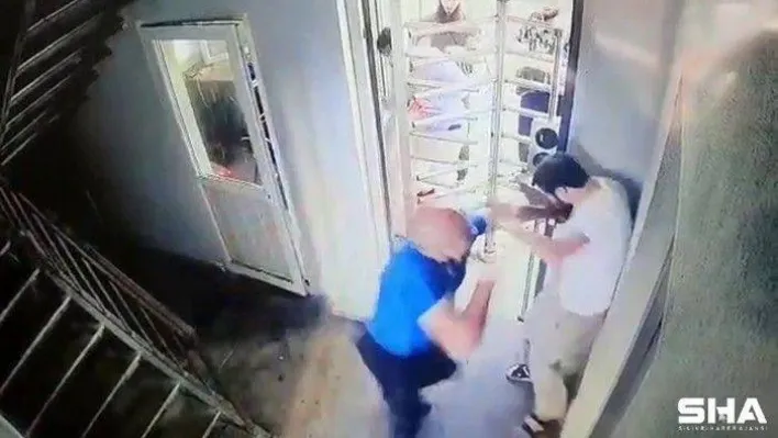 (ÖZEL) Çeçen asıllı olduğu iddia edilen grubun güvenlik görevlilerine saldırdığı anların görüntüsü ortaya çıktı