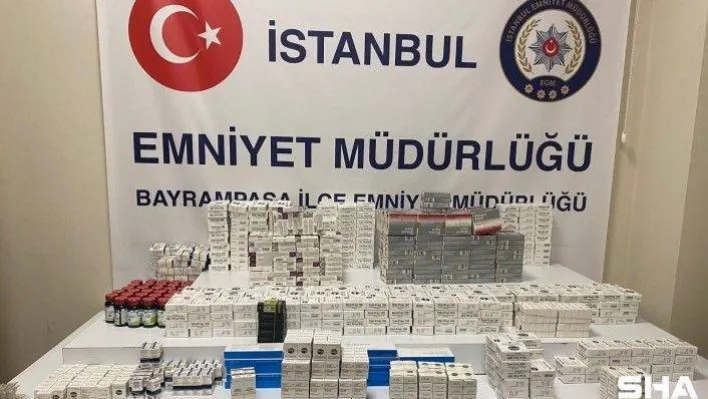Bayrampaşa'da 400 bin TL'lik kaçak vücut geliştirme ilacı ele geçirildi