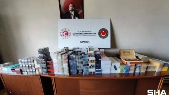 Gümrük ekipleri İstanbul'da 1 milyon liralık kaçak tütün mamulü ele geçirdi
