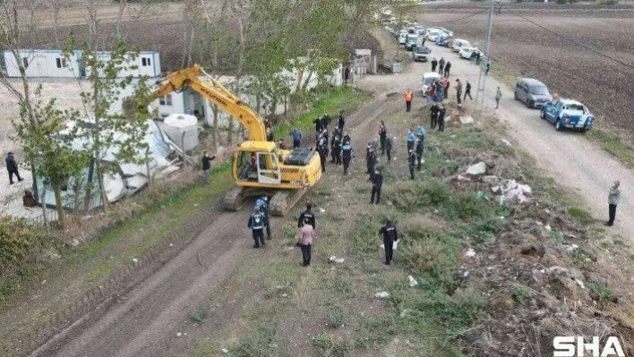 İçme suyu havzasına kaçak yapılmak istenen depo belediye ekiplerince yıkıldı
