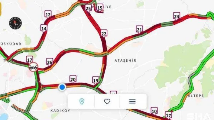 İstanbul'da haftanın ilk iş gününde trafik yoğunluğu