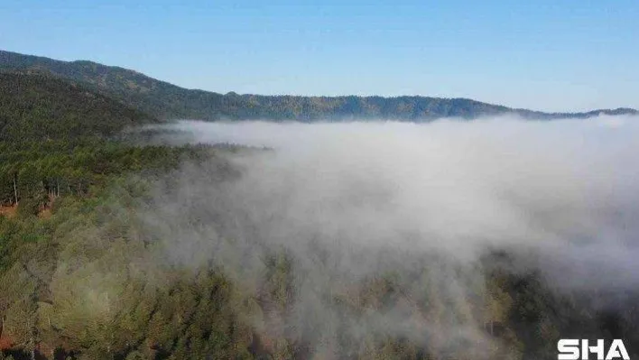 Kazdağları'nda bulut geçişleri görsel şölen sunuyor