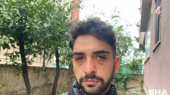 (Özel) Ataşehir'de 'korna çaldın' dayağı kamerada