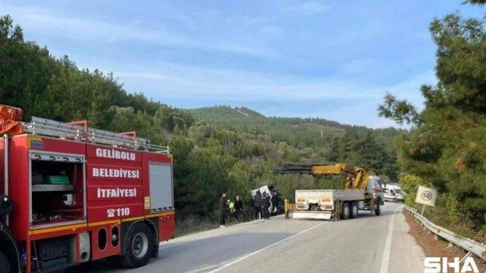 Gelibolu'da trafik kazası: 1 ölü, 1 yaralı