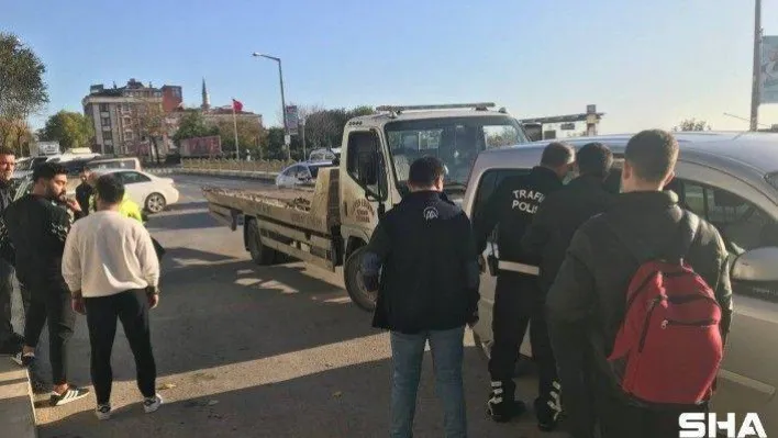 Kendisini durduran polise mukavemet gösteren sürücü gözaltına alındı