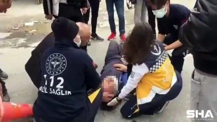 Lodosun uçurduğu saç levha inşaat bekçinin üzerine düştü