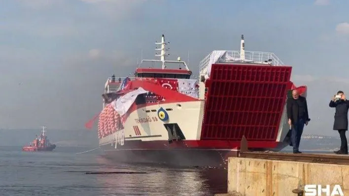 Ro-Ro gemisi 'Tekirdağ 59' denize indi