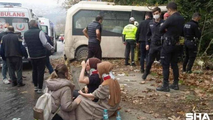 Sarıyer'de minibüs kazası: 1 ölü, 7 yaralı