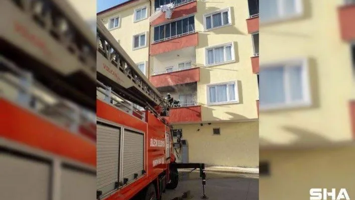 Üst kattan atılan sigara izmariti yangına sebep oldu