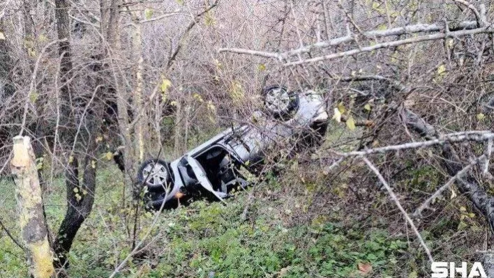 Beşiktaş'ta direksiyon hakimiyetini kaybeden sürücü otomobiliyle çimenlik alana uçtu